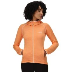 Regatta Womens Yonder Full Zip Grid Fleece Hoody 24 Regatta Womens Yonder Full Zip Grid Fleece Hoody -Sporty Tops Sales rwa525 u8j 01
