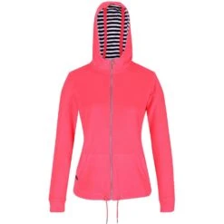 Regatta Womens Bayarma Cotton Stripe Jersey Hoody -Sporty Tops Sales rwa532 r4j 03 1