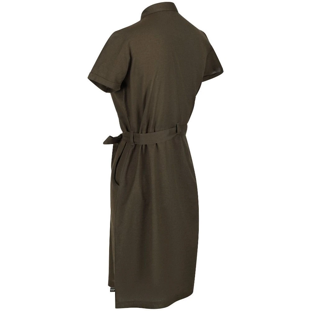 Regatta Womens Quinta Cotton Lightweight Shirt Dress 4 Regatta Womens Quinta Cotton Lightweight Shirt Dress - Image 2