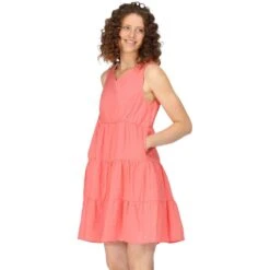 Regatta Womens Zariah Sleeveless Lightweight Summer Dress -Sporty Tops Sales rwd060 9ja 01