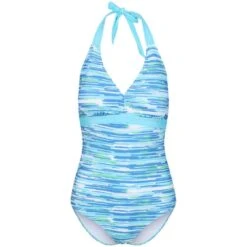 Regatta Womens Flavia Quick Dry Halter Neck Swimming Costume -Sporty Tops Sales rwm019 xx2 01