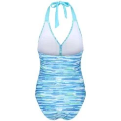 Regatta Womens Flavia Quick Dry Halter Neck Swimming Costume -Sporty Tops Sales rwm019 xx2 02