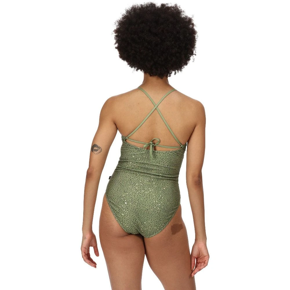 Regatta Womens Halliday Printed Halter Neck Swimming Costume 4 Regatta Womens Halliday Printed Halter Neck Swimming Costume - Image 2