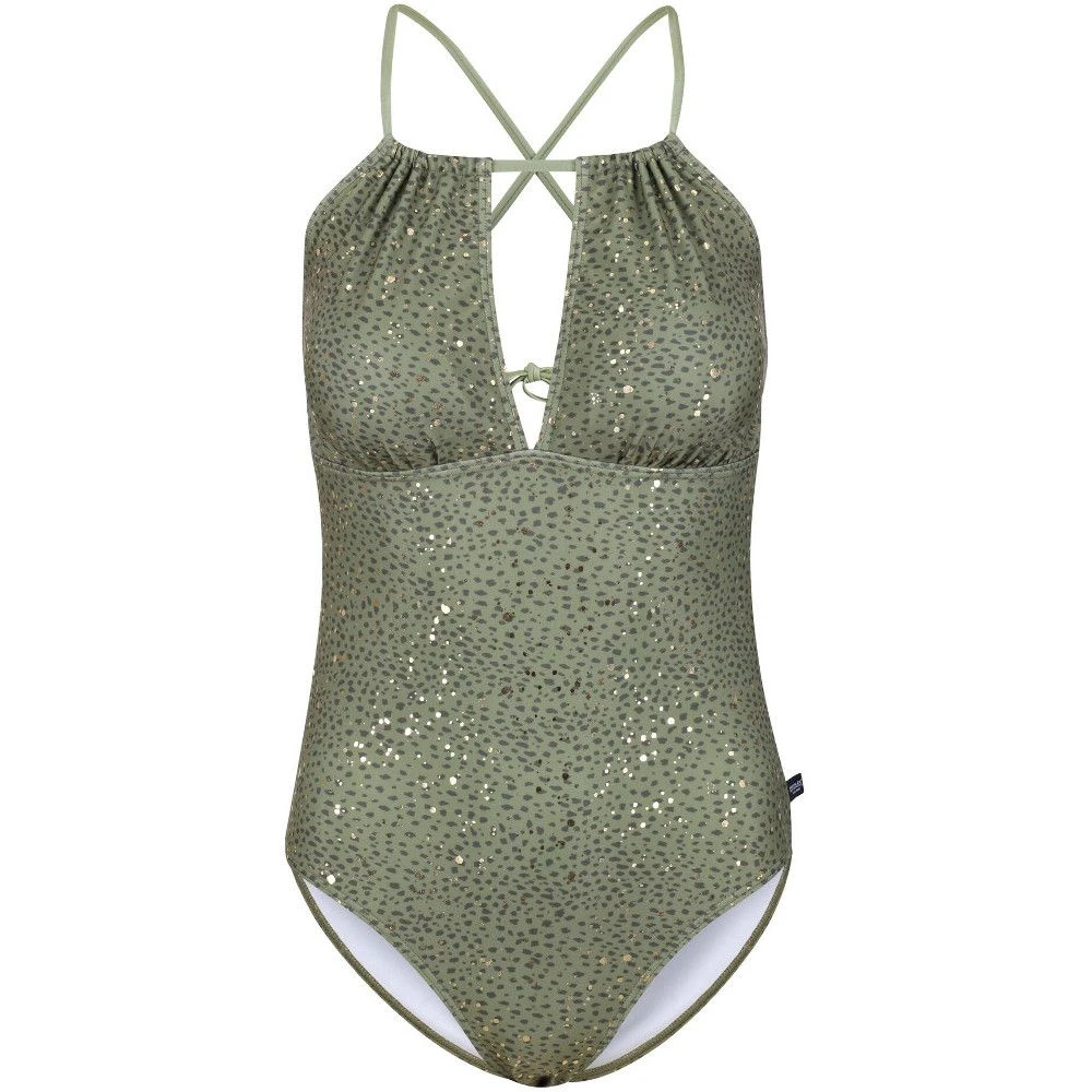 Regatta Womens Halliday Printed Halter Neck Swimming Costume 5 Regatta Womens Halliday Printed Halter Neck Swimming Costume - Image 3