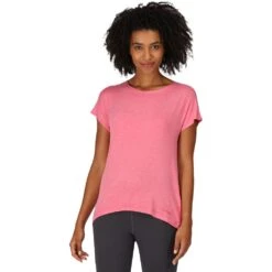 Regatta Womens Bannerdale Breathable Quick Drying T Shirt -Sporty Tops Sales rwt275 dgt 01
