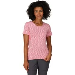 Regatta Womens Laxley Breathable Moisture Wicking T Shirt -Sporty Tops Sales rwt276 dgt 01