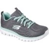 Skechers Womens Graceful Get Connected Sports Trainers -Sporty Tops Sales ske1168 ccgr 01