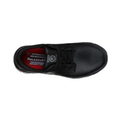 Skechers Mens Flex Advantage Fourche Leather Trainers -Sporty Tops Sales ske1307 blk 04