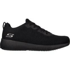 Skechers Mens Skechers Squad Lace Up Memory Foam Trainers -Sporty Tops Sales ske1865 bbk 02