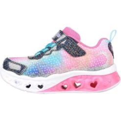 Skechers Girls Flutter Heart Lights Simply Love Trainers -Sporty Tops Sales ske1879 nvmt 03