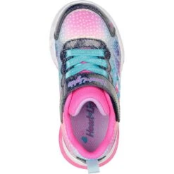 Skechers Girls Flutter Heart Lights Simply Love Trainers -Sporty Tops Sales ske1879 nvmt 05