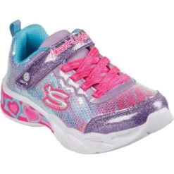 Skechers Girls Sweetheart Lights Lets Shine Trainers -Sporty Tops Sales ske1886 prmt 01