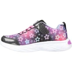 Skechers Girls Star Sparks Light Up Sporty Trainers -Sporty Tops Sales ske1887 bkmt 03