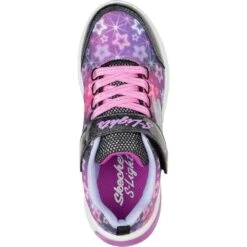 Skechers Girls Star Sparks Light Up Sporty Trainers -Sporty Tops Sales ske1887 bkmt 05
