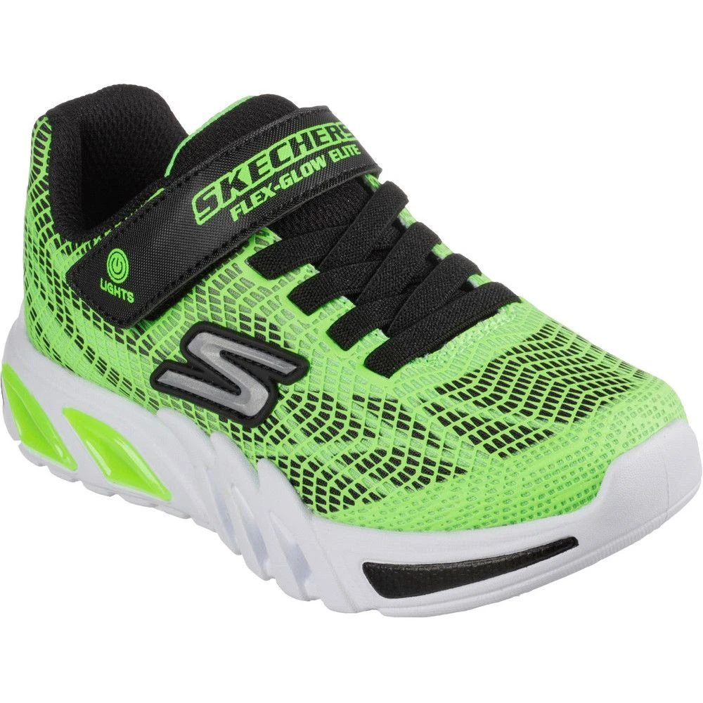Skechers Boys Flex Glow Elite Vorlo Light Up Sporty Trainers 3 Skechers Boys Flex Glow Elite Vorlo Light Up Sporty Trainers