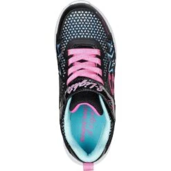 Skechers Girls Jumpsters Wishful Star Light Up Trainers -Sporty Tops Sales ske1940 bkpk 05