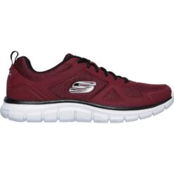 Skechers Mens Track Scloric Lace Up Leather Sports Shoes -Sporty Tops Sales ske1956 bubk 02