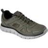 Skechers Mens Track Scloric Lace Up Leather Sports Shoes -Sporty Tops Sales ske1956 olbk 01