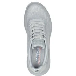 Skechers Womens Bob Squad Chaos Face Off Lace Up Trainers -Sporty Tops Sales ske1993 ltgy 05