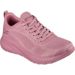Skechers Womens Bob Squad Chaos Face Off Lace Up Trainers -Sporty Tops Sales ske1993 ras 01