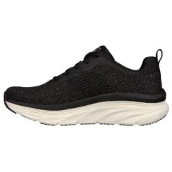 Skechers Womens D'Lux Walker Daily Beauty Lace Up Trainers -Sporty Tops Sales ske2001 blk 03