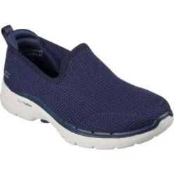 Skechers Womens Go Walk 6 Clear Virtue Slip On Trainers 17 Skechers Womens Go Walk 6 Clear Virtue Slip On Trainers -Sporty Tops Sales ske2003 nvy 01