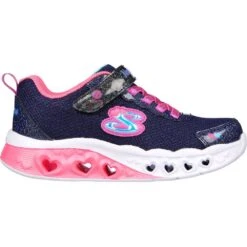 Skechers Girls Flutter Heart Lights Bring Sparkle Trainers -Sporty Tops Sales ske2030 nvmt 02 1