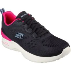 Skechers Womens Skech-Air Dynamight New Grind Trainers -Sporty Tops Sales ske2033 bkhp 01 1
