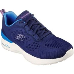 Skechers Womens Skech-Air Dynamight New Grind Trainers -Sporty Tops Sales ske2033 nvbl 01 1