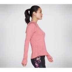 Skechers Womens Godri Brisk Escape Hooded Long Sleeve Top -Sporty Tops Sales ske2055 rdpk 03