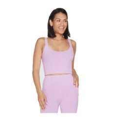 Skechers Womens Goflex Joy Longline Sports Bra -Sporty Tops Sales ske2104 prpw 01