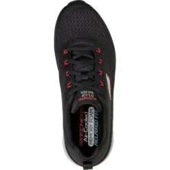Skechers Mens D'Lux Walker Meerno Memory Foam Trainers -Sporty Tops Sales ske2175 bkrd 03