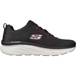 Skechers Mens D'Lux Walker Meerno Memory Foam Trainers -Sporty Tops Sales ske2175 bkrd 05