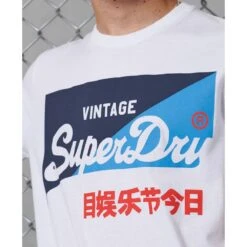 Superdry Mens Vintage Logo Organic Cotton Primary T Shirt -Sporty Tops Sales sup031 01c 03