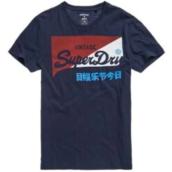 Superdry Mens Vintage Logo Organic Cotton Primary T Shirt -Sporty Tops Sales sup031 3rq 01