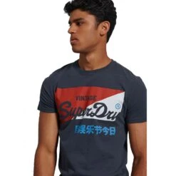 Superdry Mens Vintage Logo Organic Cotton Primary T Shirt -Sporty Tops Sales sup031 3rq 01 1