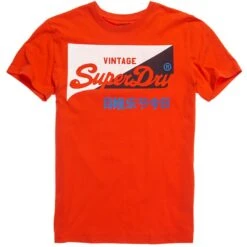 Superdry Mens Vintage Logo Organic Cotton Primary T Shirt -Sporty Tops Sales sup031 7sq 01