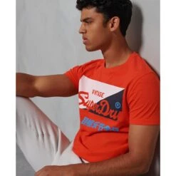 Superdry Mens Vintage Logo Organic Cotton Primary T Shirt -Sporty Tops Sales sup031 7sq 03