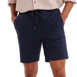 Wombat Mens Cotton Drawstring Chino Shorts 10 Wombat Mens Cotton Drawstring Chino Shorts -Sporty Tops Sales wb902 navy 01