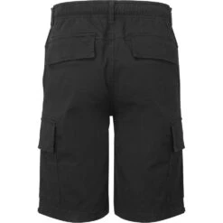 Wombat Mens Cotton Drawstring Cargo Utility Shorts -Sporty Tops Sales wb903 blac 03
