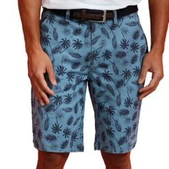 Wombat Mens Lightweight Cotton Palm Print Shorts