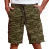 Wombat Mens Cotton Camo Cargo Utility Shorts -Sporty Tops Sales wb906 gree 01