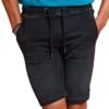 Wombat Mens Stretch Denim Drawstring Shorts -Sporty Tops Sales wb907 blac 01