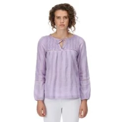 Regatta Womens Calluna Coolweave V Neck Loose Fit Blouse -Sporty Tops Sales web version rws136 j8s m 1